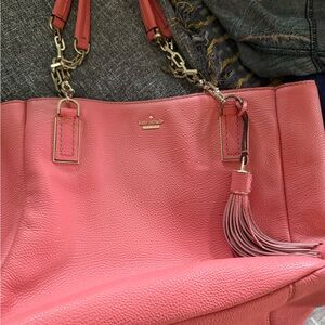 Kate Spade Coral Shoulder Bag with Tassel